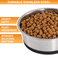 Neater Pet Brands stainless steel bowls with 8-cup capacity for large pets.