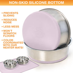Neater Pet Brands two bowls provide ready water and food options.
