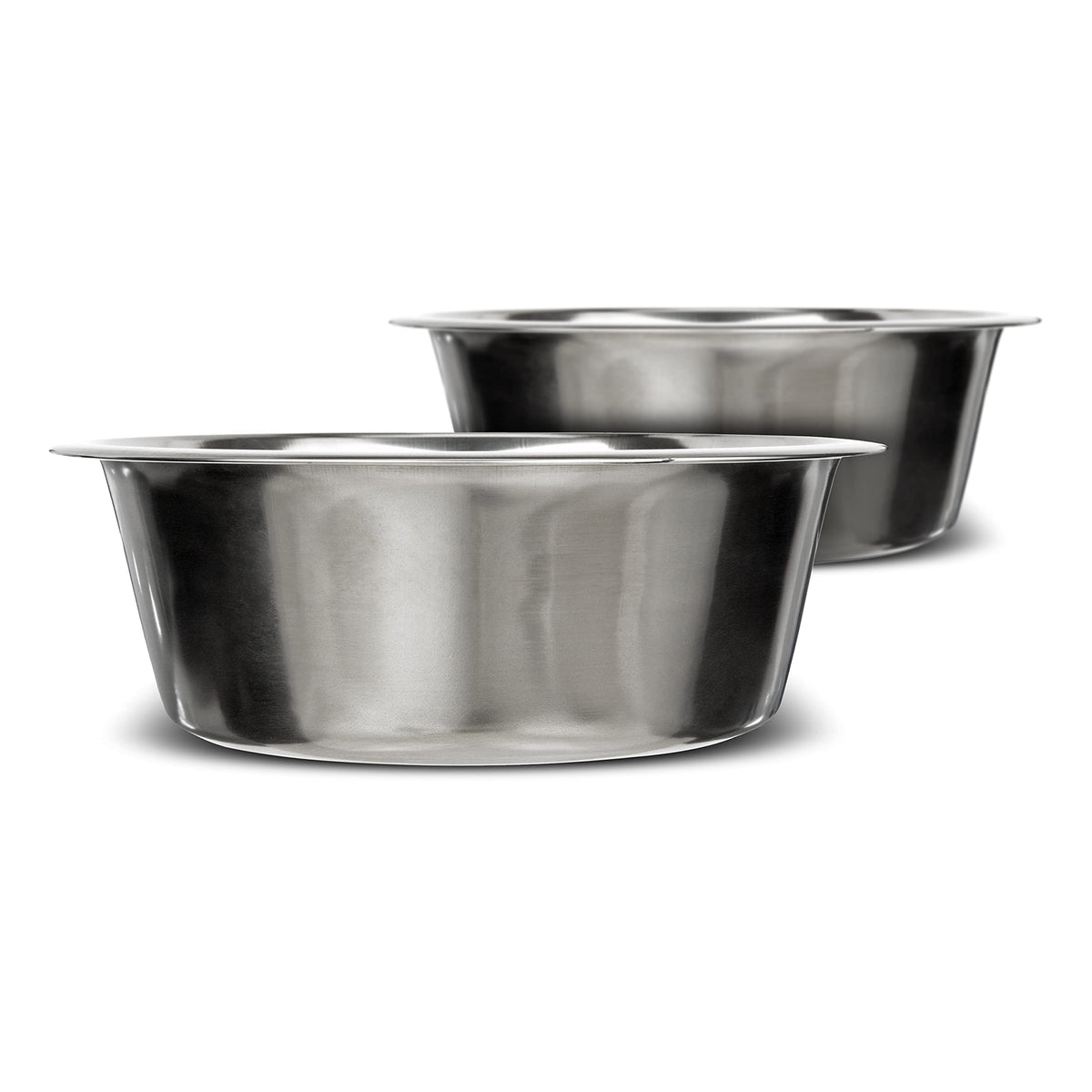 Neater Pet Brands two stainless steel dog bowls on floor for everyday meals.