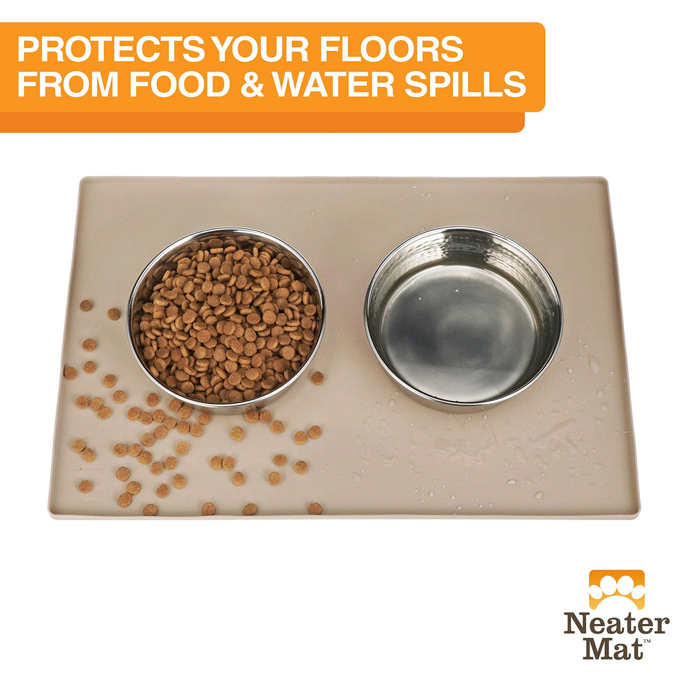 Neater Mat waterproof silicone surface protects floors from spills