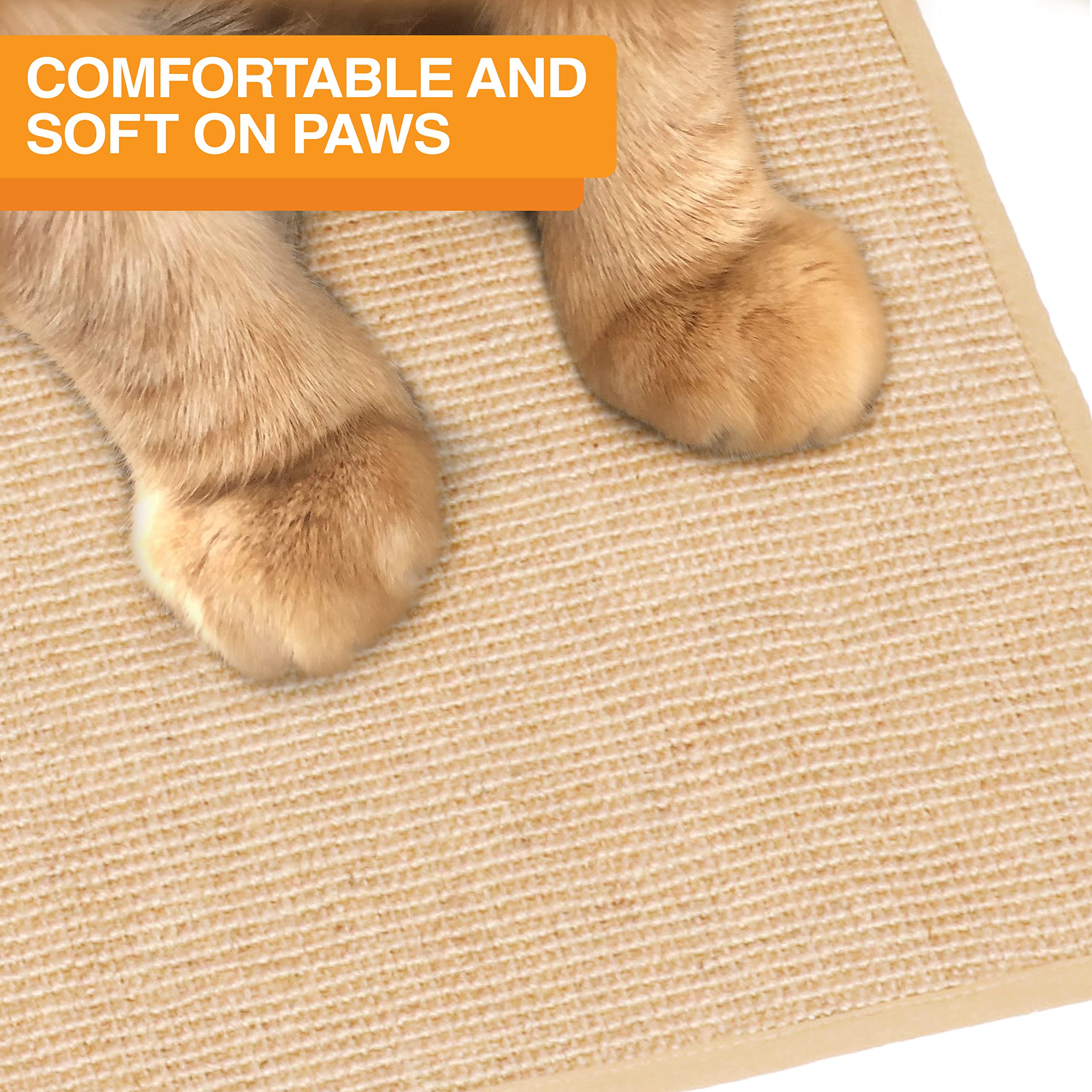 Neater Pets beige color jute mat complements any room.