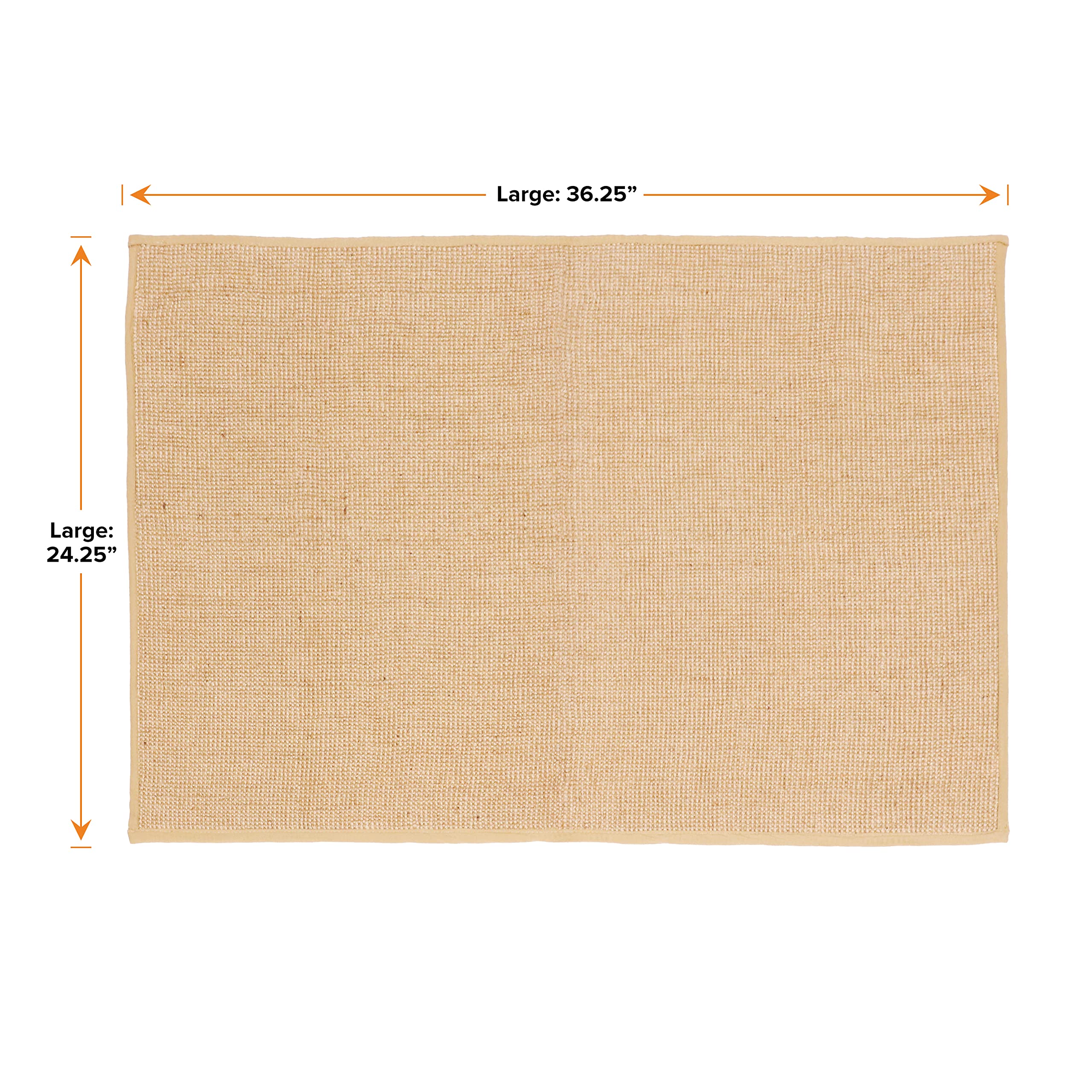 Neater Pets litter mat size 24x36 inches for broad coverage.