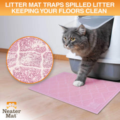 Neater Pets Neater Mat dense grooves close-up capturing litter and reducing tracking.