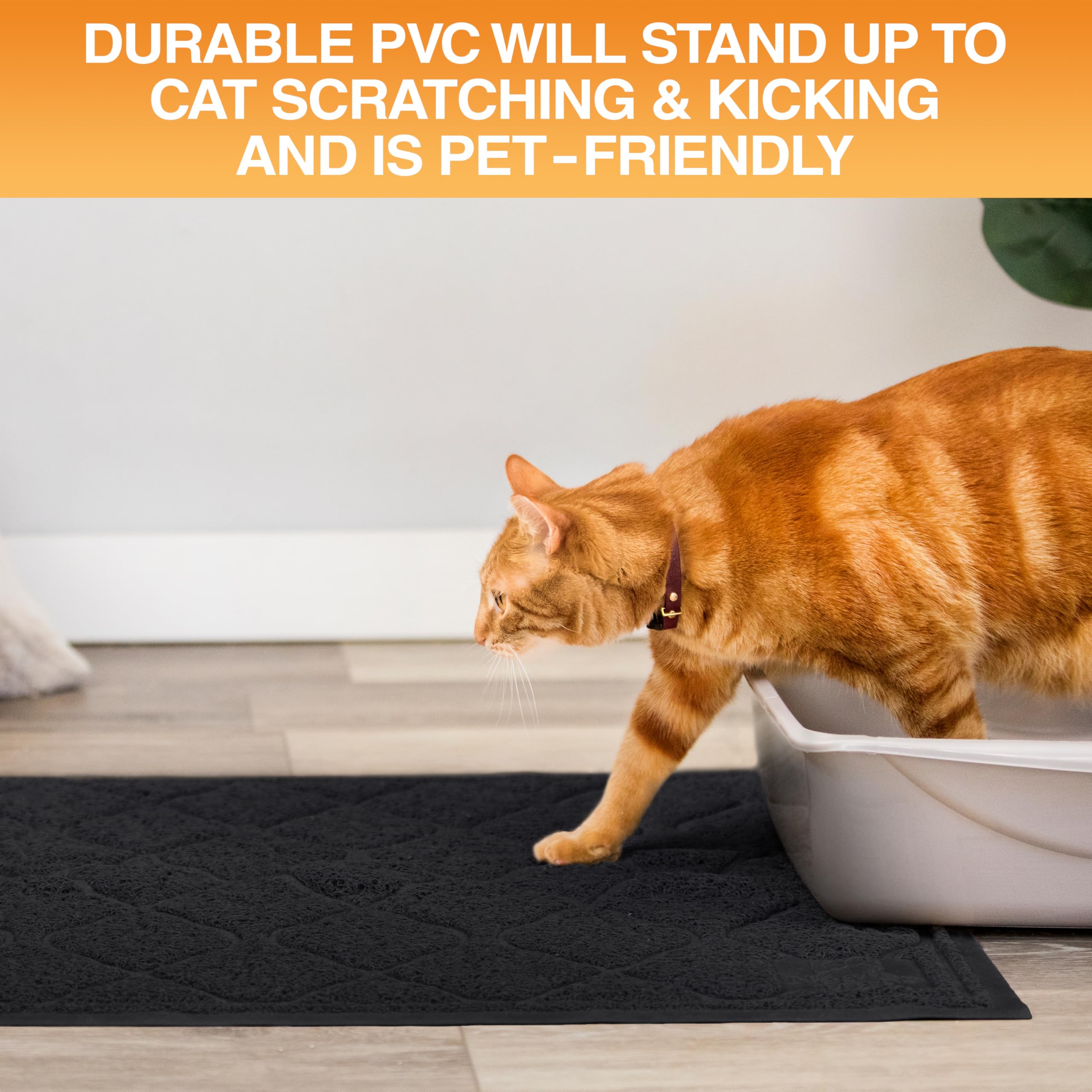 Neater Pets Neater Mat durable PVC material resists scratches and spills