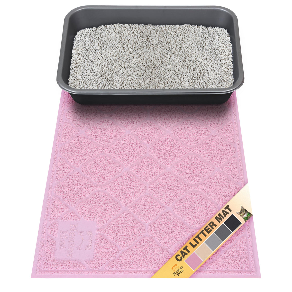 Neater Pets Neater Mat front view with deep litter-trapping grooves for cleaner floors.