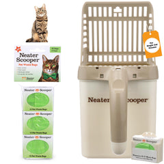 Neater Scooper standard scoop with bag dispenser keeps litter contained.