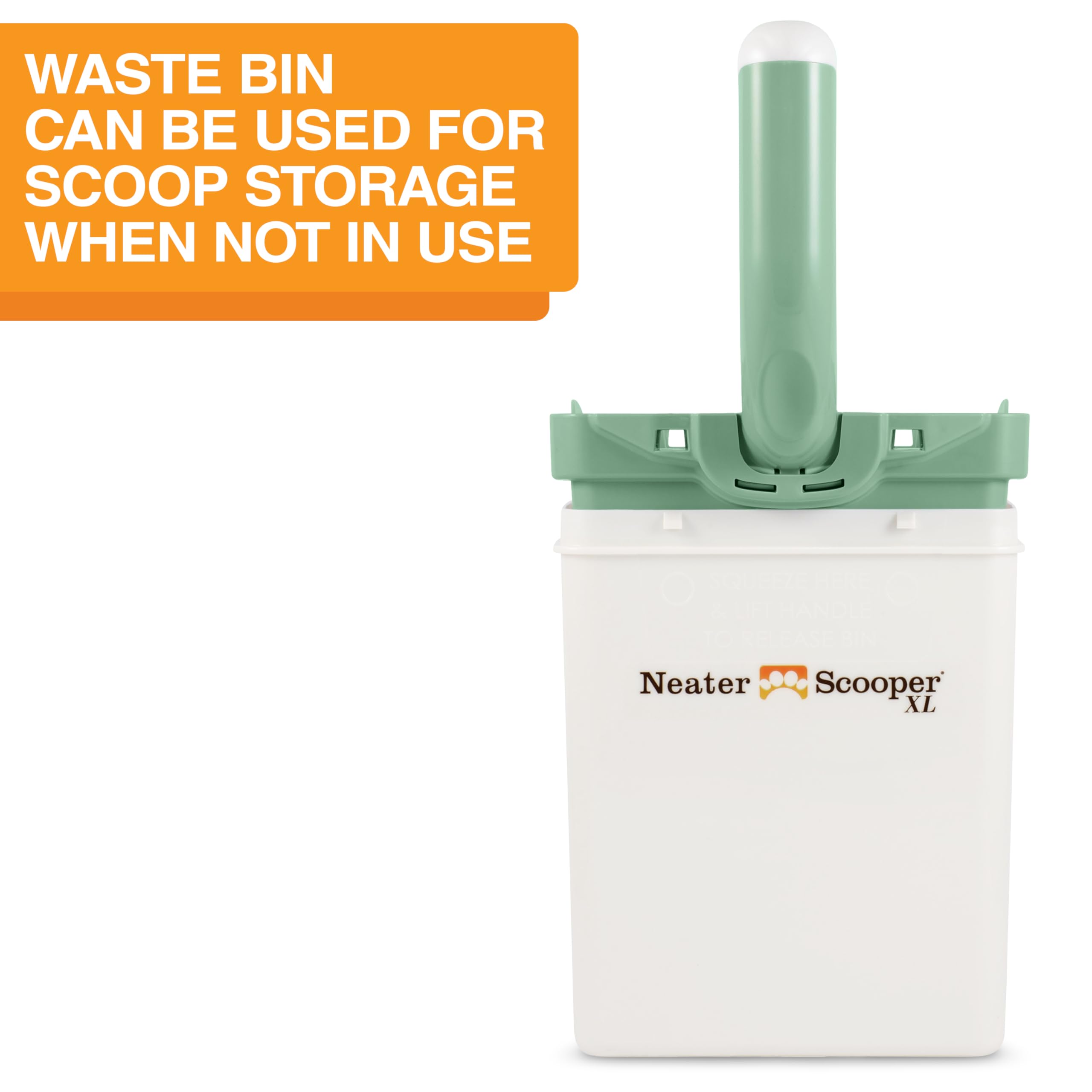 Neater Scooper XL multi-cat use demonstrates bigger waste capacity for households with several cats.