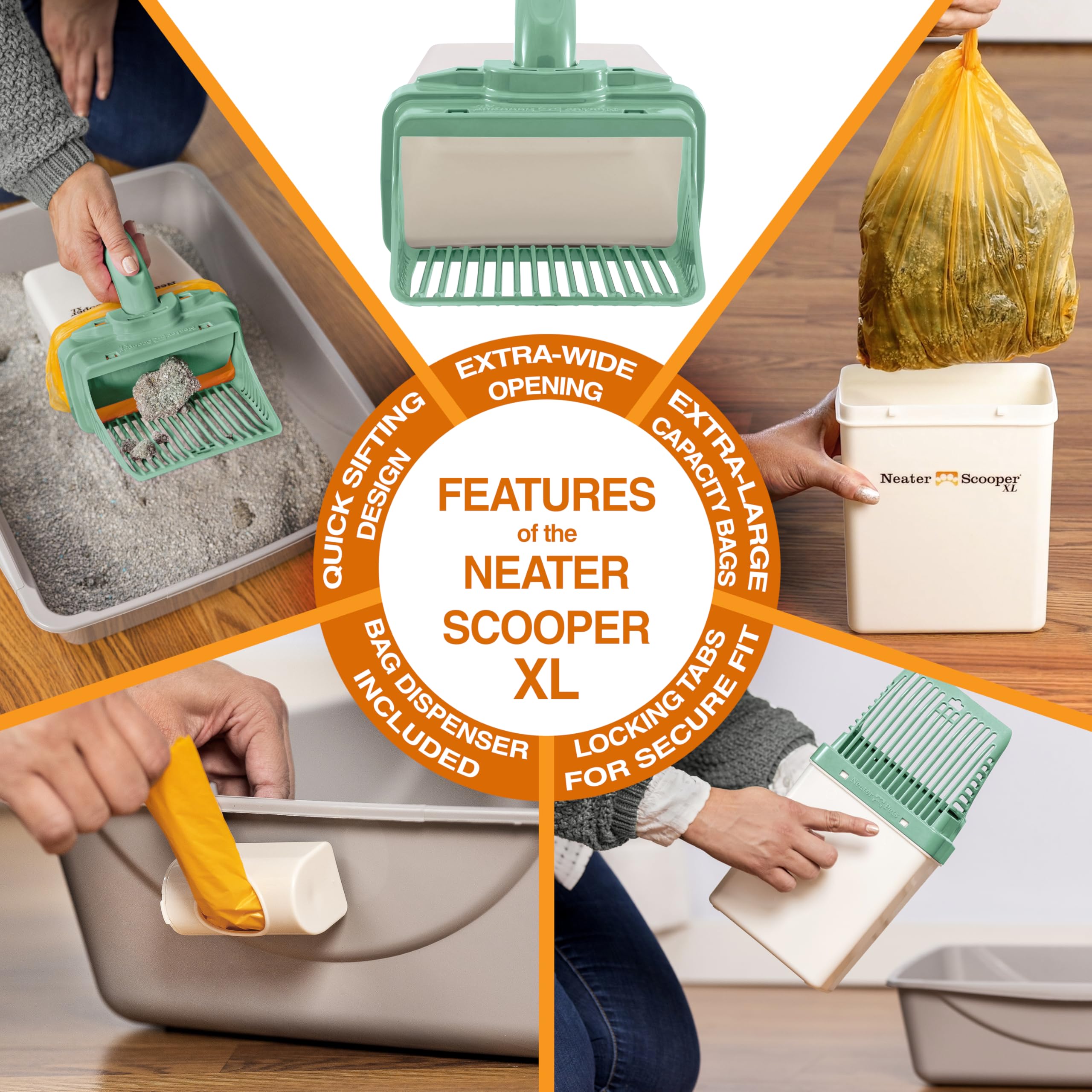 Neater Scooper XL refills image conveys compatibility and bulk supply for busy homes.