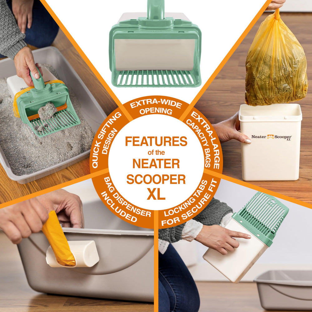Neater Scooper XL refills image conveys compatibility and bulk supply for busy homes.