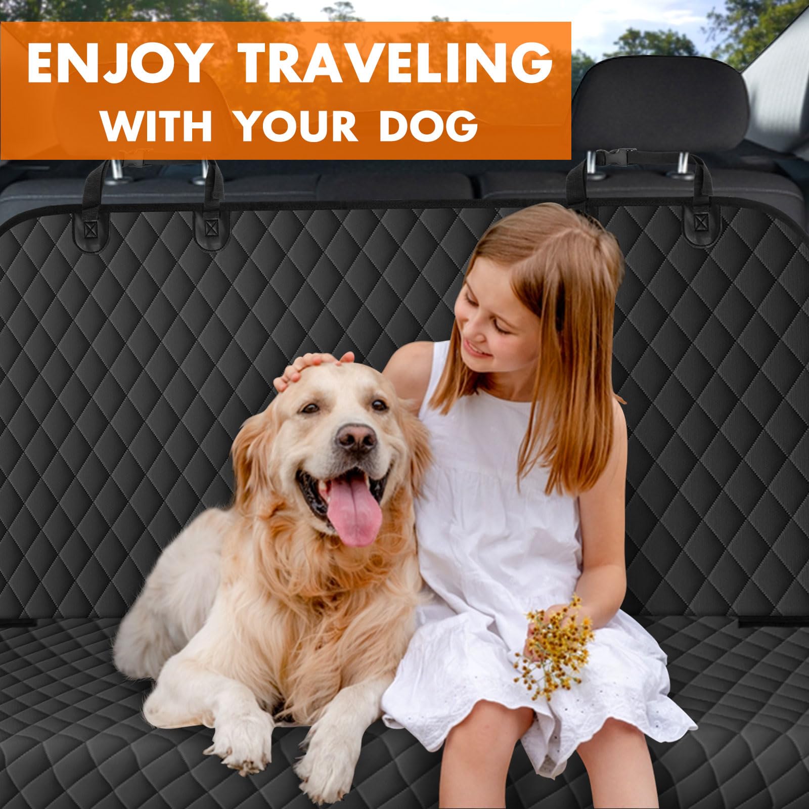 NECKORY backseat cover easy cleaning keeps car interior fresh and tidy.