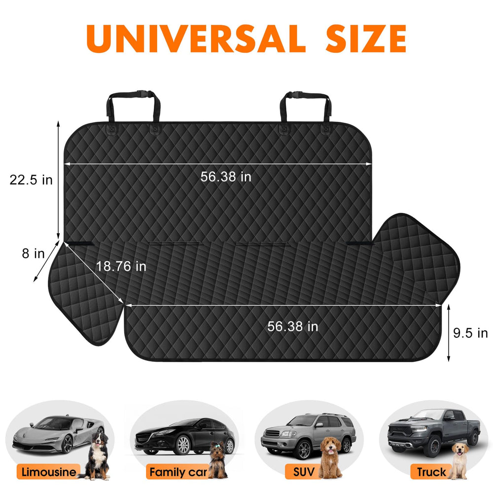NECKORY backseat cover waterproof layer keeps interior dry during muddy adventures.