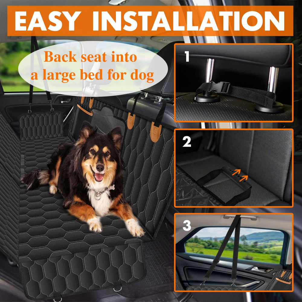 NECKORY back seat cover central zipper creates two compartments