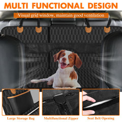 NECKORY dog hammock with mesh window for visibility and airflow
