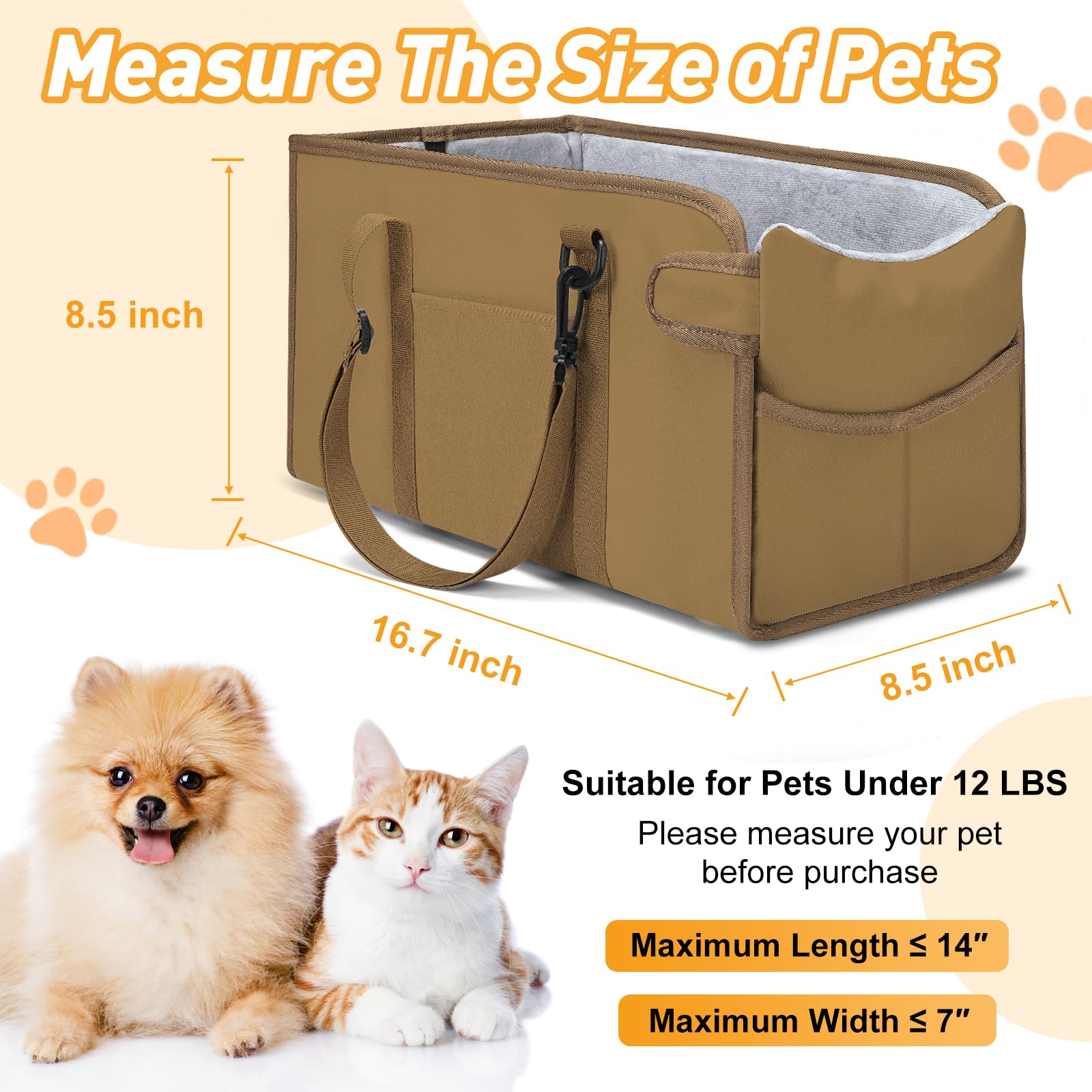 NECKORY dog car seat with safety belt keeps your pet snug during drives.