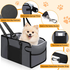 NECKORY dog car seat safety leash attachment keeps pets secure