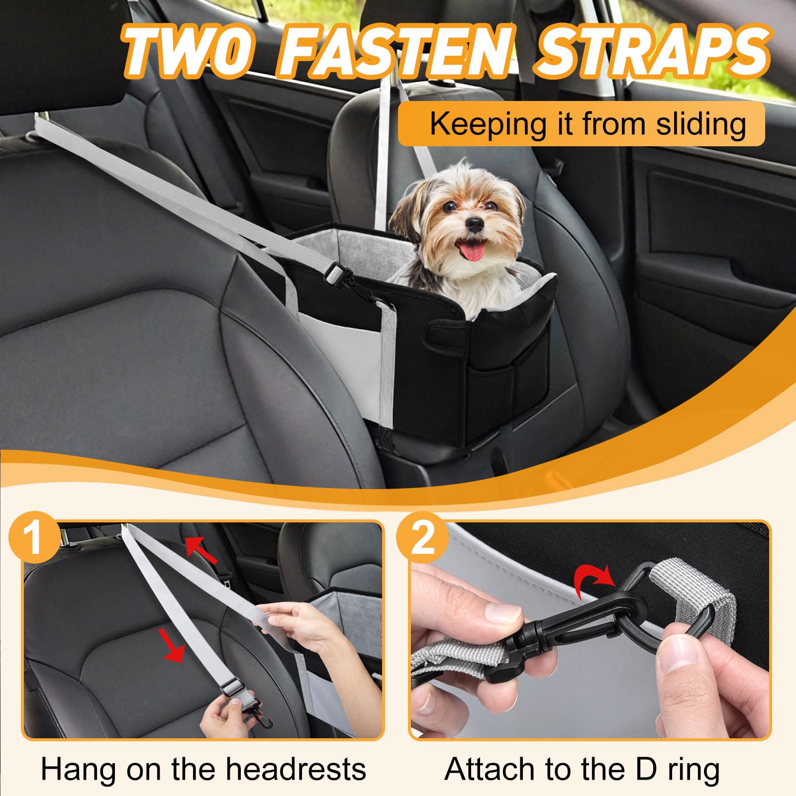 NECKORY dog car seat washable-cushion emphasizes easy cleaning after trips