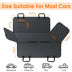 NECKORY dog seat cover side wings guard door edges against scratches during eager pets