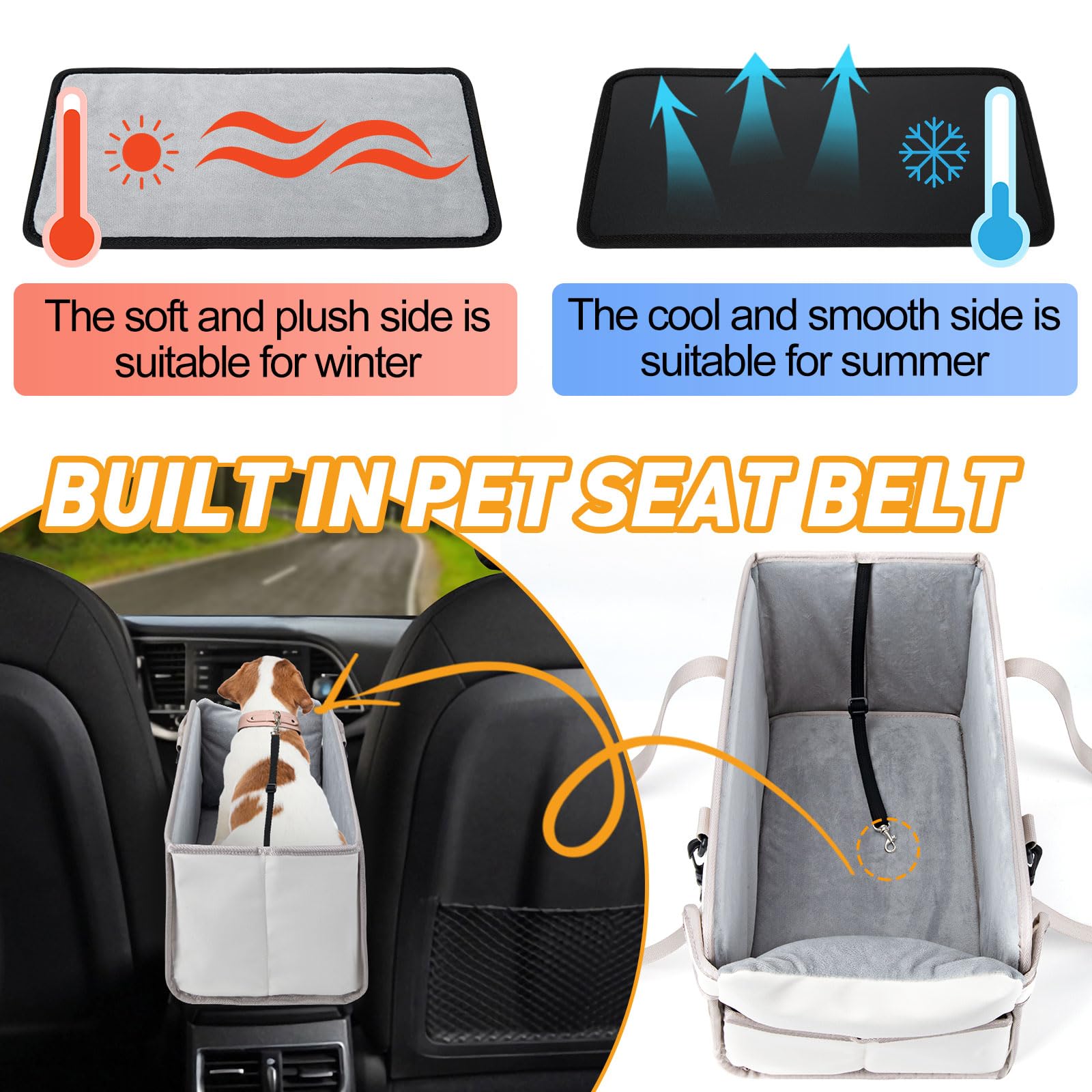 NECKORY center console seat storage pocket for essentials on the go.