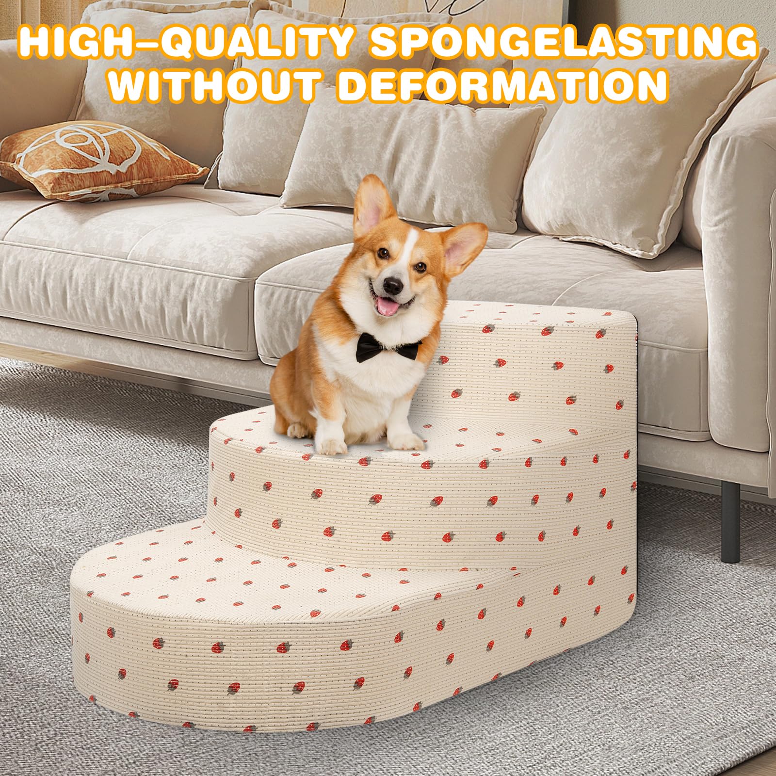 NECKORY dog stairs small-dog-cat-use invites versatile indoor use