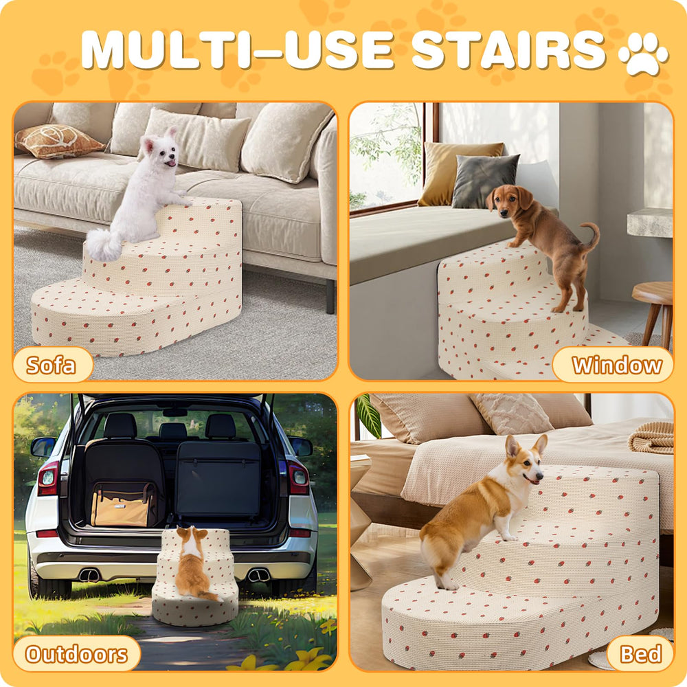 NECKORY dog stairs compact-storage highlights space-saving design
