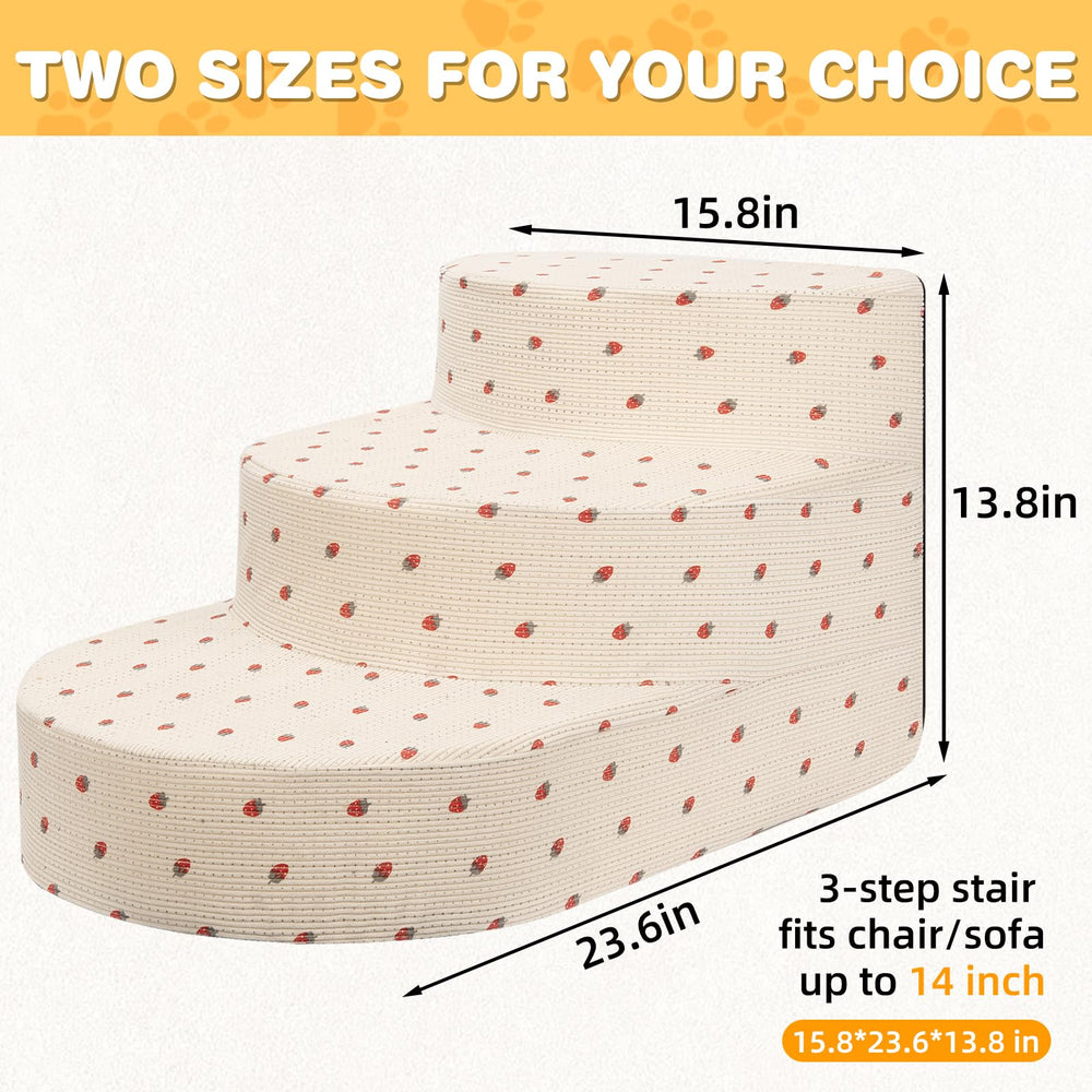 NECKORY dog stairs foam-steps closeup highlights cushioned footholds