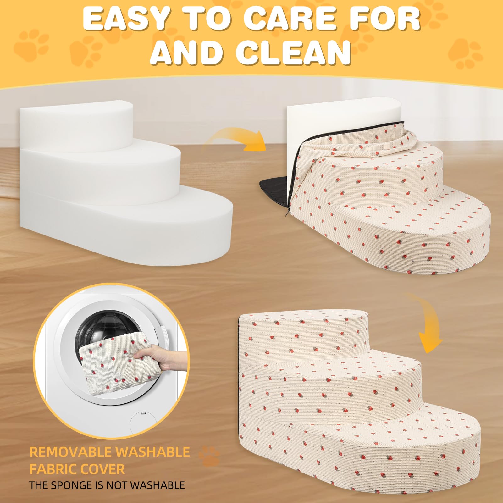 NECKORY dog stairs sofa-access demonstrates easy couch access for small pets