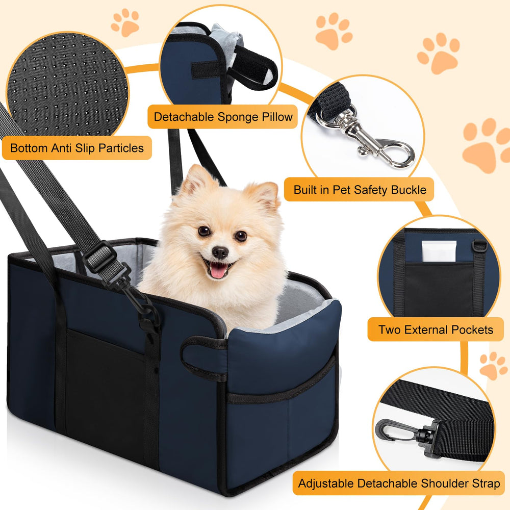 NECKORY portable dog car seat cushion washable design for easy cleaning