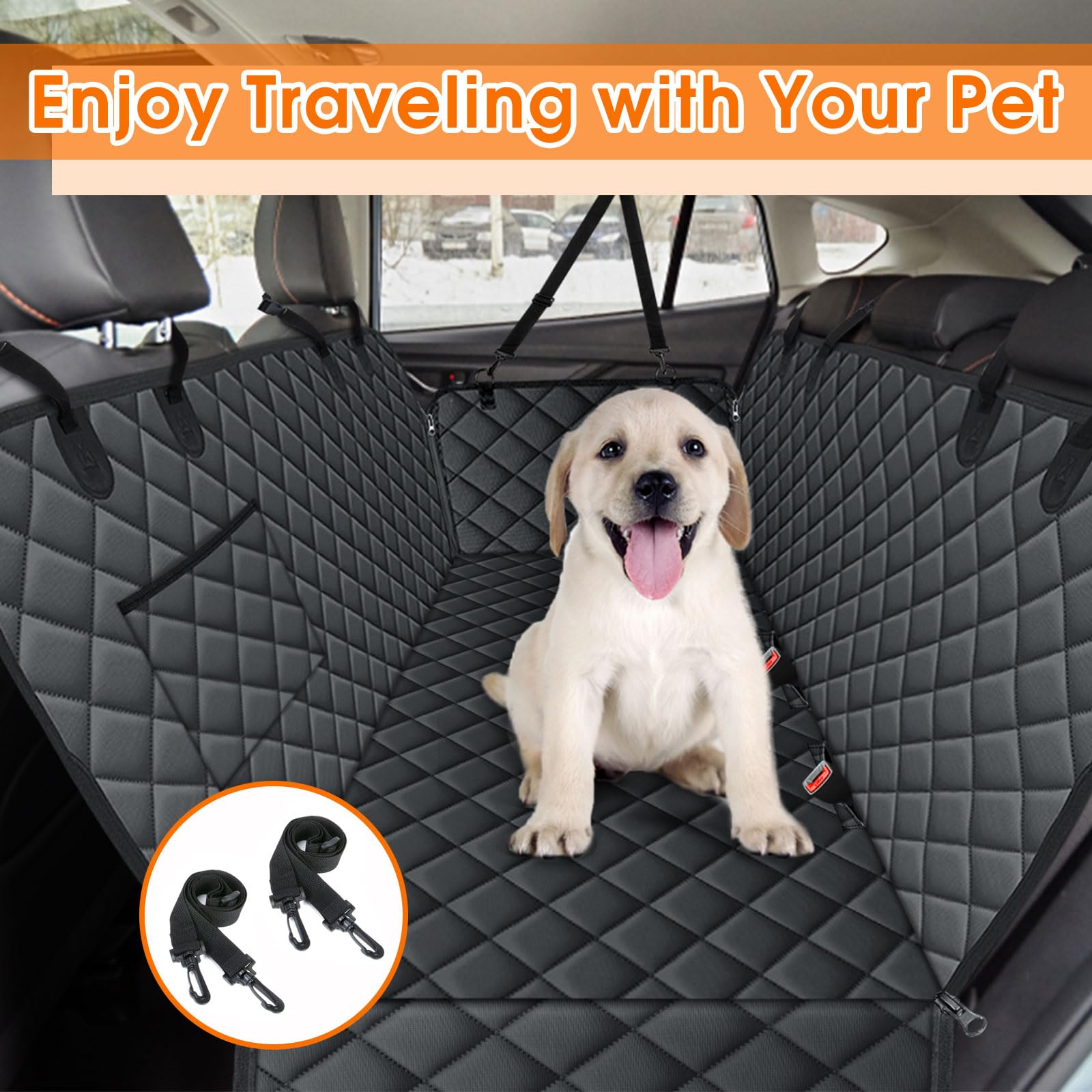 NECKORY scratch-proof anti-slip surface helps pets stay secure on the ride