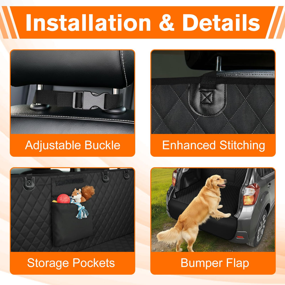 NECKORY SUV cargo liner anti-slip backing keeps pets secure during turns.