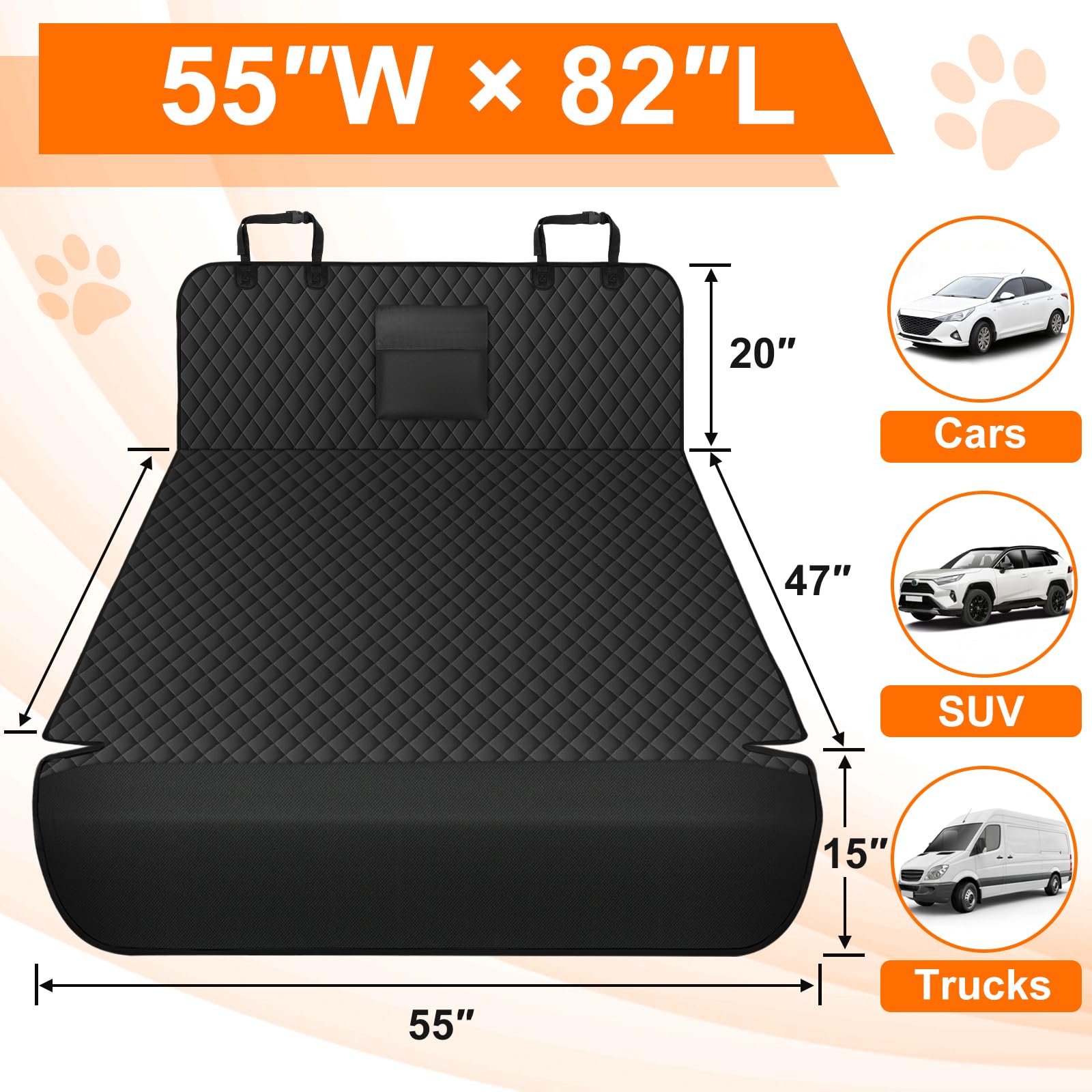NECKORY SUV cargo liner universal-fit works across SUVs, sedans, and vans.