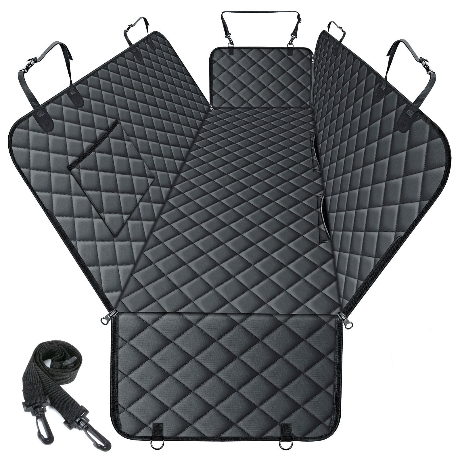 NECKORY Waterproof Dog Car Seat Cover back seat hammock protects upholstery from dirt and hair