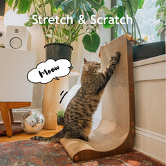 NECOICHI Cardboard Scratcher Wall closeup-texture shows recycled surface for long-lasting scratching