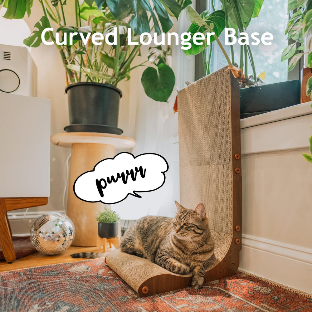 NECOICHI Cardboard Scratcher Wall reversible-pad highlight easy rotation for extended use