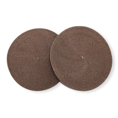 Necoichi cat scratcher bowl rear view, stable base and easy access.