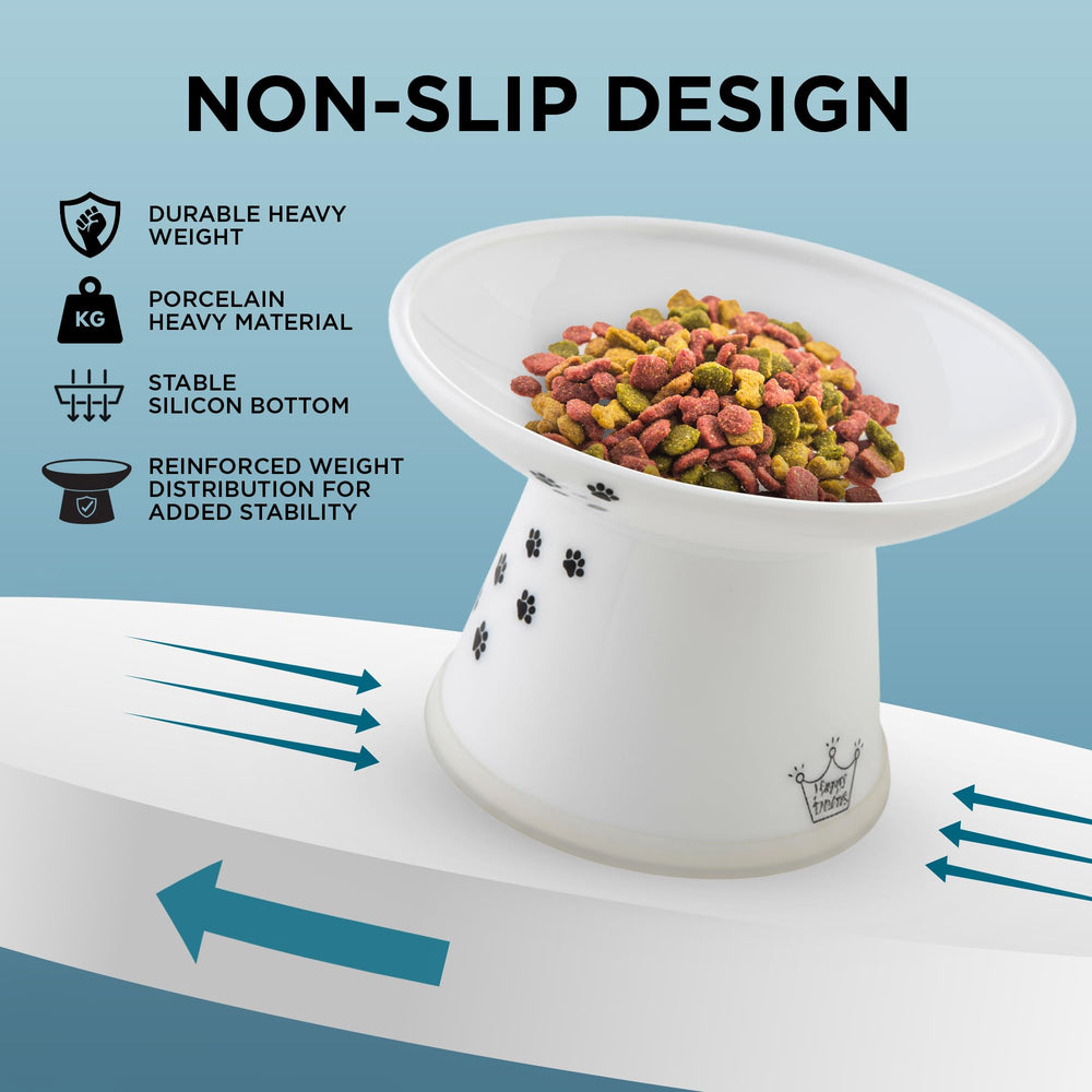 NECOICHI elevated-stand provides stable height and better neck posture during feeding.