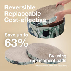 Necoichi reversible-scratch-pad xl-dark-cherry angle-view highlights double-use versatility.