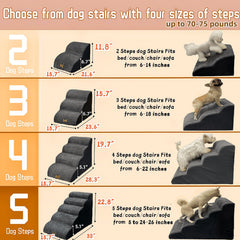 Necrely dog stairs bottom non-slip stickers secure placement on furniture