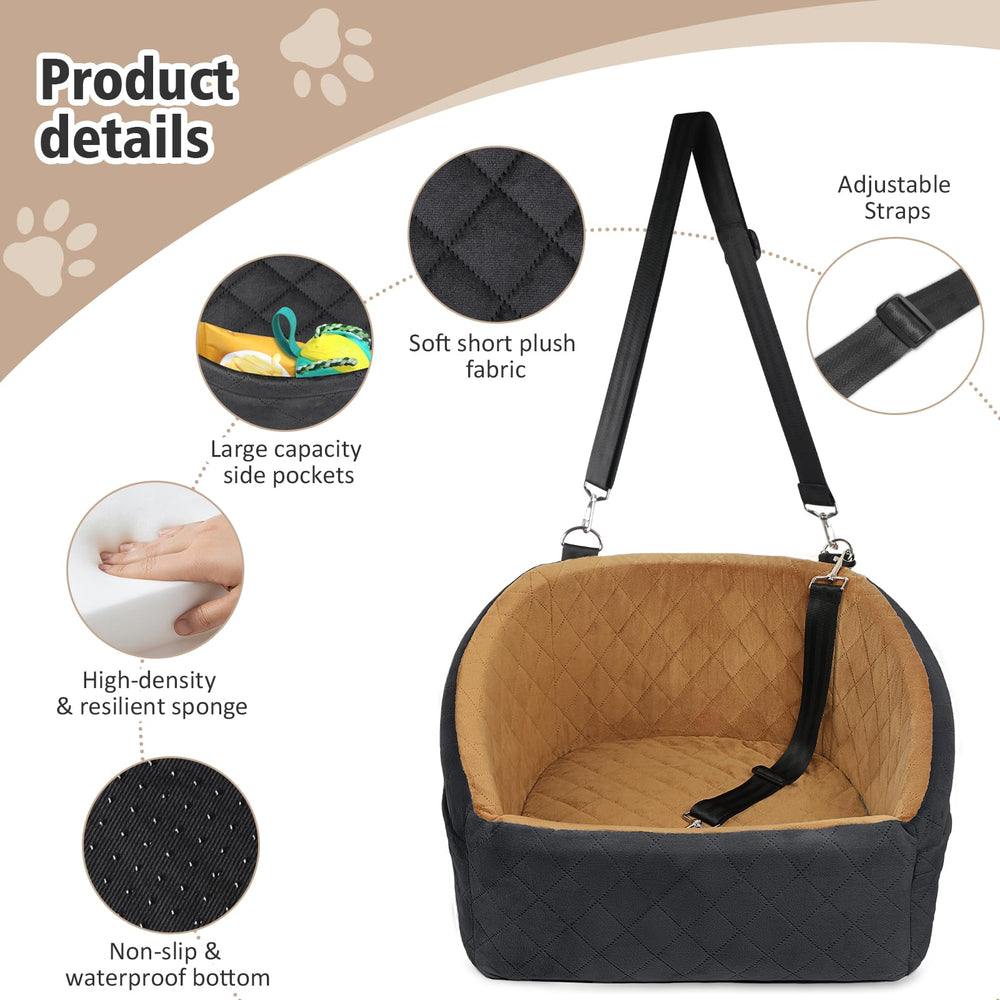 NEEZUKAR dog car seat removable washable cover for easy cleaning