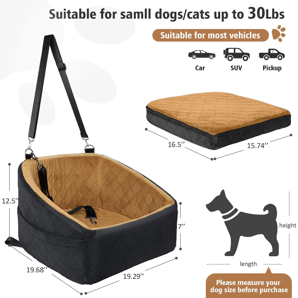 NEEZUKAR dog car seat side storage bags displaying organized toy pockets