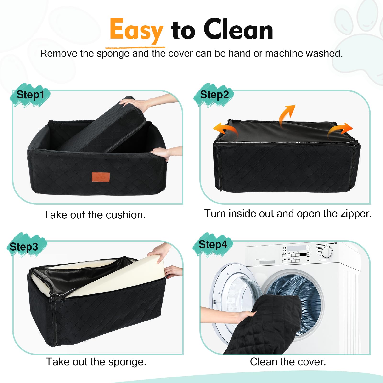 NEEZUKAR dog car seat storage pockets show toy and snack storage