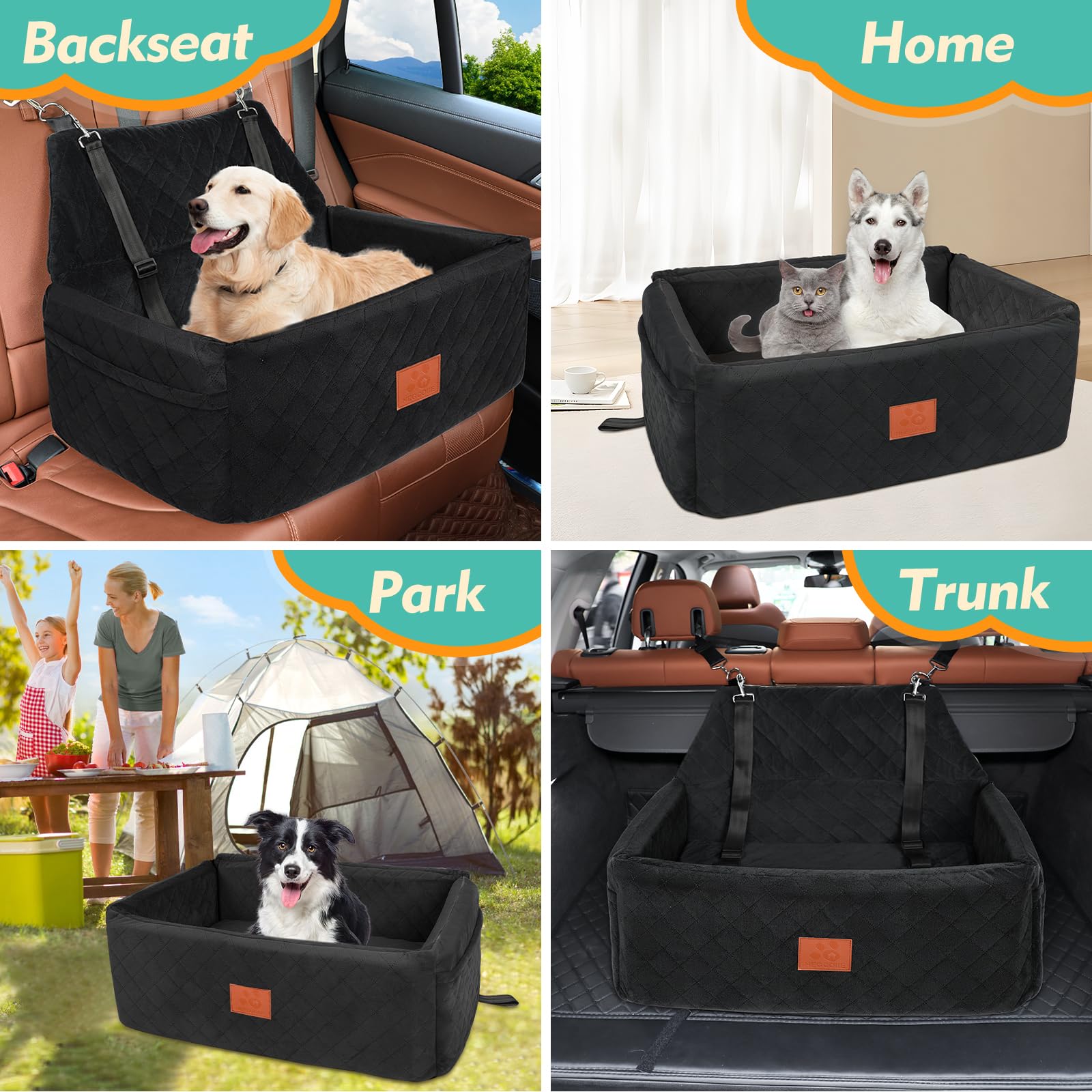 NEEZUKAR dog car seat washable cover emphasizes easy cleaning