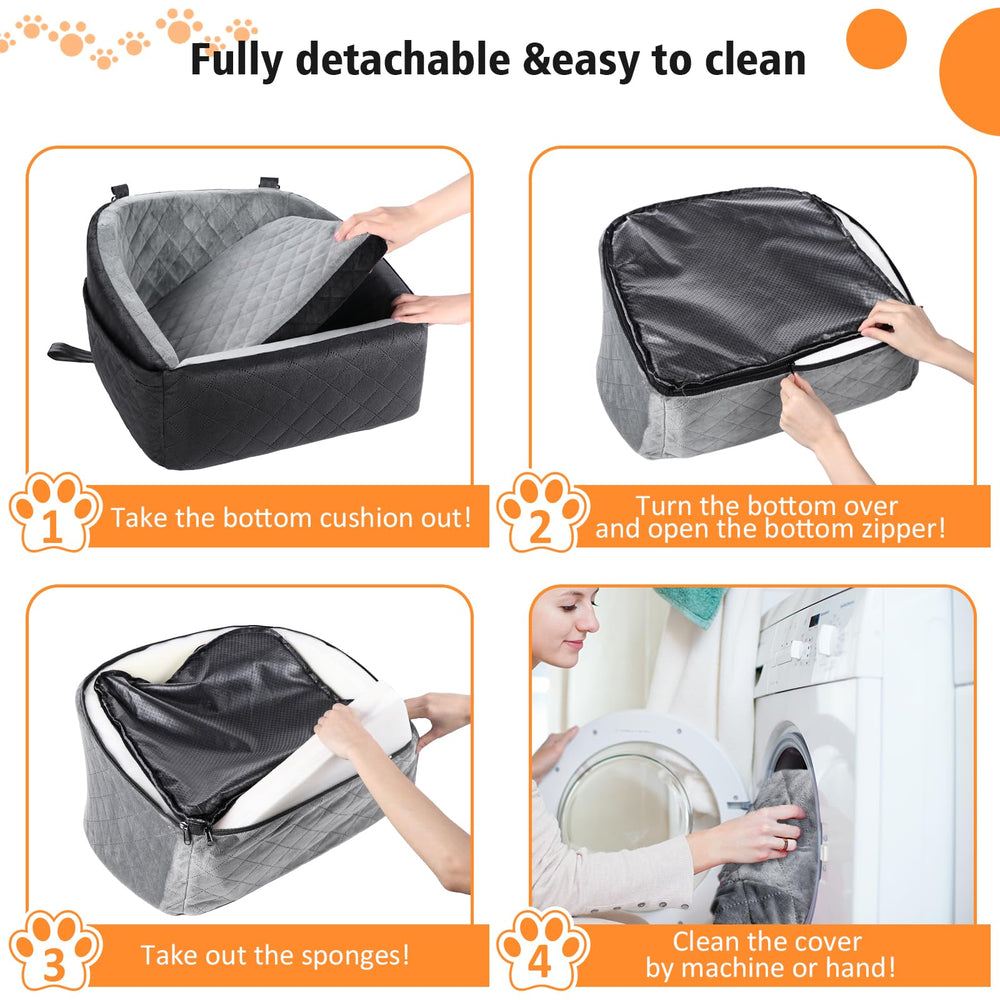 NEEZUKAR dog car seat washable cover and removable sponge