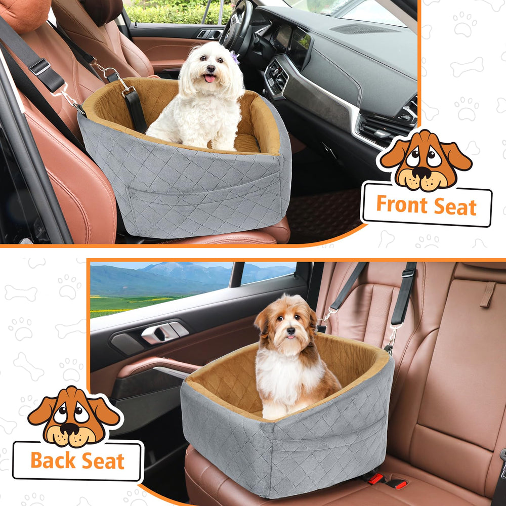 NEEZUKAR dog car seat washable cover image emphasizing easy cleaning after trips