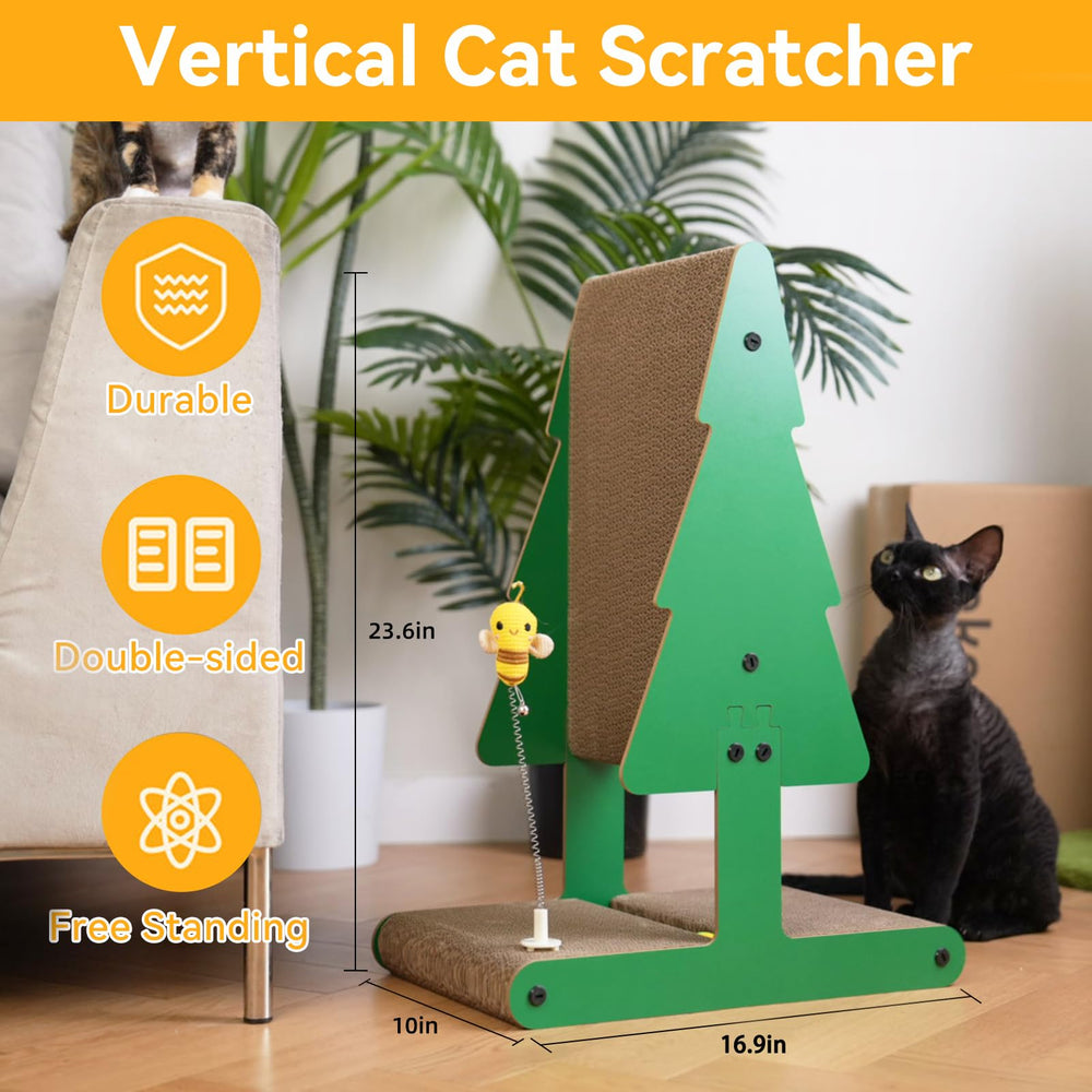 Nekosan cardboard scratcher two-sided use doubles scratching area for cats.