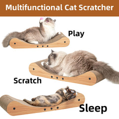 Nekosan cat scratcher bed durable corrugated cardboard withstands sharp claws.