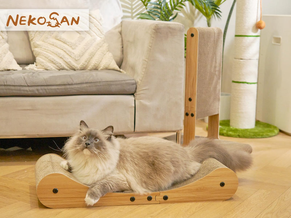 Nekosan cat scratcher bed ideal for indoor cats providing a cozy lounge.