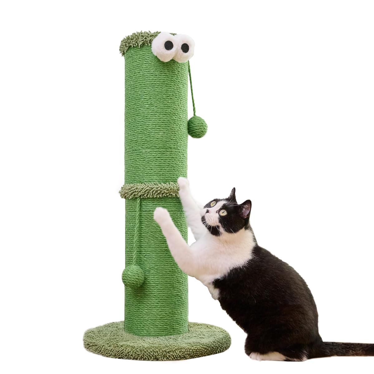Nekosan cat scratching post 34inch tall side view for extended scratching