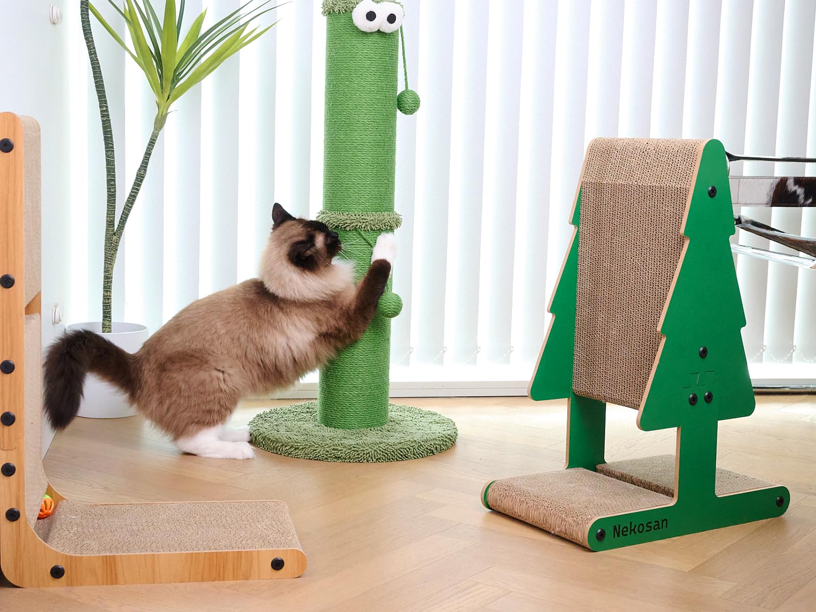 Nekosan cat scratching post easy four-step assembly
