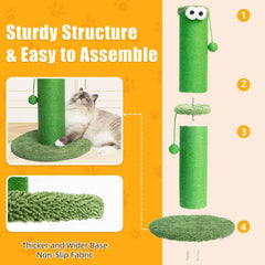 Nekosan cat scratching post with hanging ball toy for interactive fun