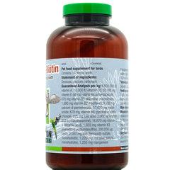 Nekton Biotin for birds during molt image highlights plumage support potential.